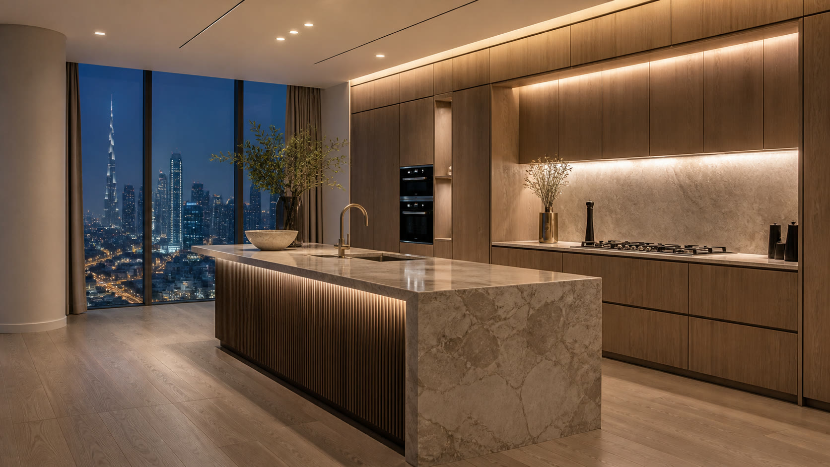 Kitchen of a Downtown Boulevard penthouse