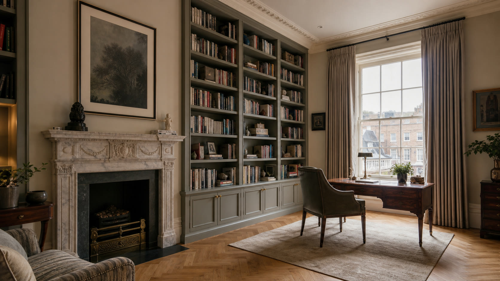Study of a Mayfair lateral apartment
